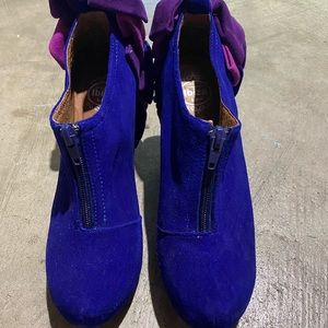 Jeffrey Campbell Backbow Booties Blue 6